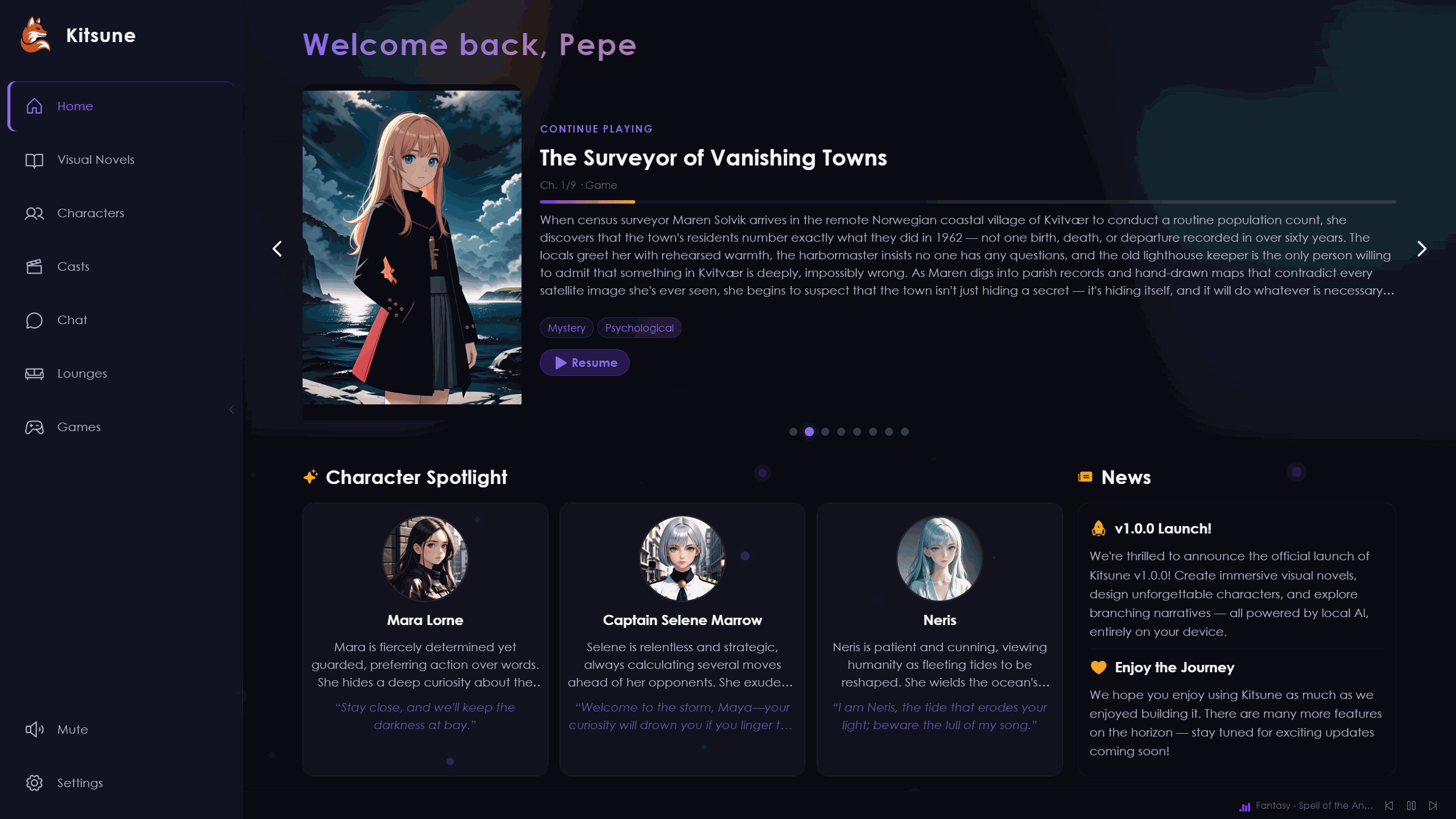 WaTale app with voice playback